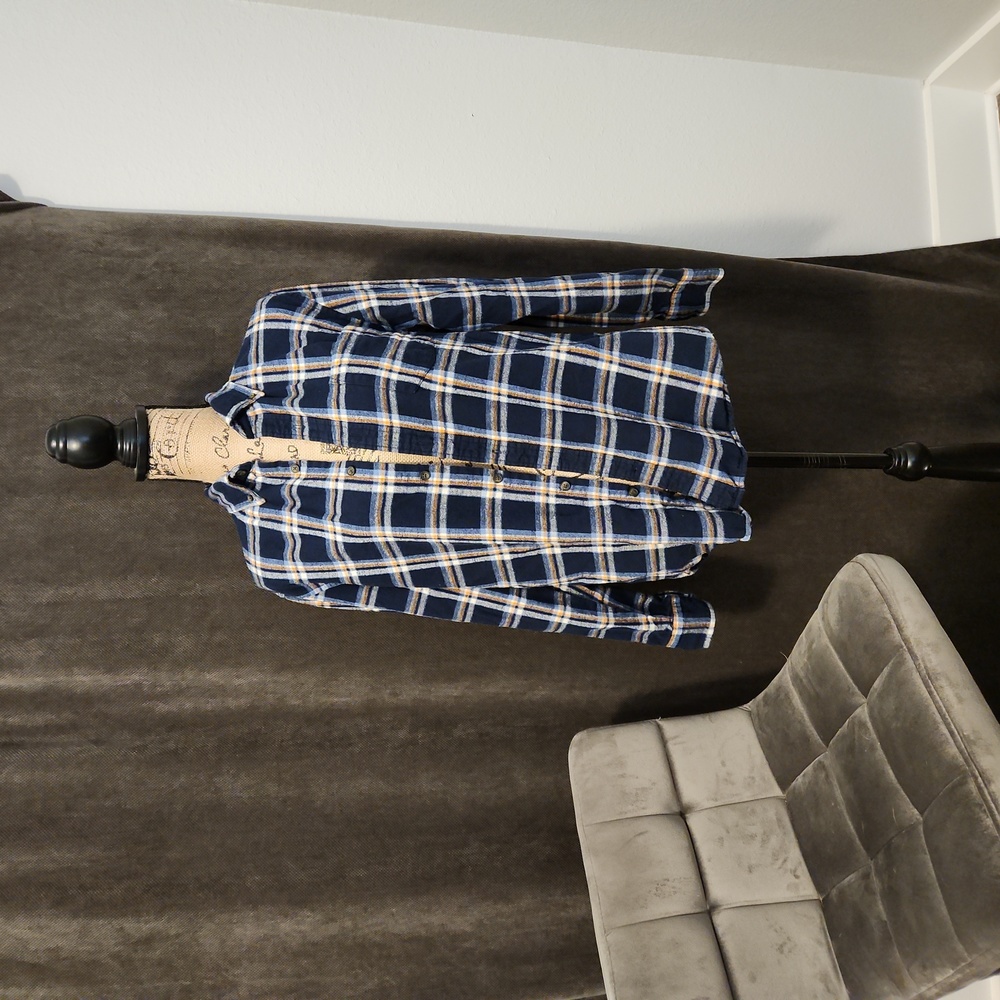Ladies Medium Flannel Button Down Shirt